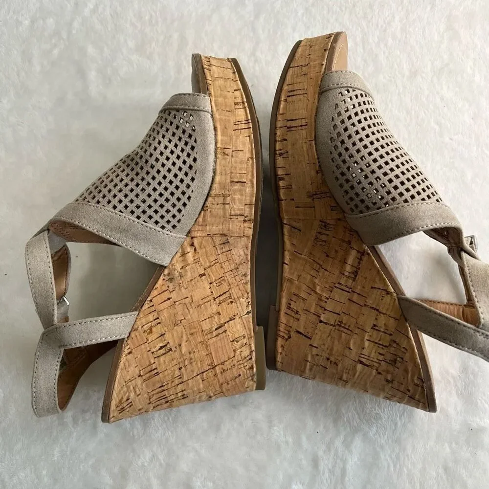 Franco Sarto Canyon Cork Wedge Sandal 5.5 Women New